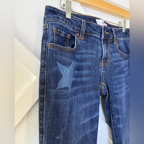 Cabi Almost Famous Slim Boyfriend Star Print Jeans Frayed Hem Size 2 #3937 - Picture 4 of 11